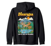 Poster rétro Nicaragua Land of Lakes and Volcanoes Sweat à Capuche