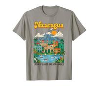 Poster rétro Nicaragua Land of Lakes and Volcanoes T-Shirt