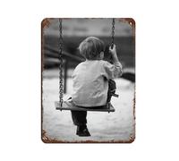 Poster rétro Robert Doisneau en métal - Décoration murale - 30 x 40 cm