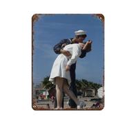 Poster rétro Robert Doisneau en métal - Décoration murale - 30 x 40 cm