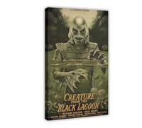 Poster rétro sur toile de film d'horreur fantôme noir 30 x 45 cm