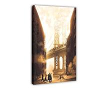 Poster rétro sur toile « Once Upon A Time in America » - Décoration de chambre à coucher, bureau, chambre - Cadeau - 60 x 90 cm