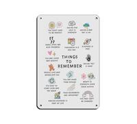 Poster rétro Things to Remember Therapy - Décoration murale - 20 x 30 cm