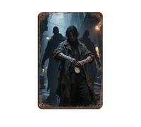 Poster rétro Time by The Thief - En métal - Décoration murale - 20 x 30 cm