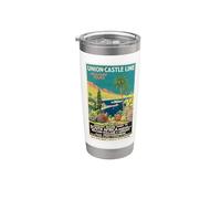 Poster rétro Union Castle Line Afrique du Sud Gobelet isotherme en acier inoxydable double paroi