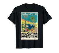 Poster rétro Union Castle Line Afrique du Sud T-Shirt Graphique avec Valeur