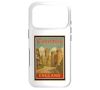 Poster rétro Vintage Canterbury City Village Angleterre Royaume-Uni Coque pour iPhone 17 Pro
