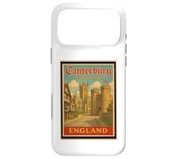 Poster rétro Vintage Canterbury City Village Angleterre Royaume-Uni Coque pour iPhone 17 Pro Max