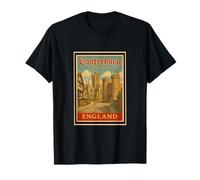 Poster rétro vintage Canterbury City Village Angleterre Royaume-Uni T-Shirt