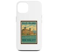 Poster rétro vintage Ellis Island New York City State NY NYC Coque pour iPhone 13