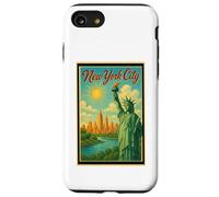 Poster rétro vintage Ellis Island New York City State NY NYC Coque pour iPhone SE (2020) / 7 / 8