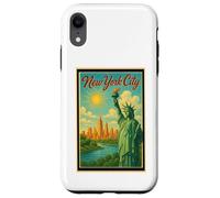 Poster rétro vintage Ellis Island New York City State NY NYC Coque pour iPhone XR