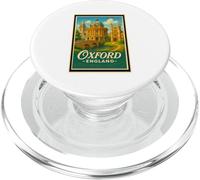 Poster rétro vintage Oxford City England UK Art Graphic PopSockets PopGrip pour MagSafe