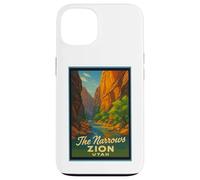 Poster rétro vintage The Narrows Utah UT Zion Coque pour iPhone 13