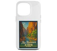 Poster rétro vintage The Narrows Utah UT Zion Coque pour iPhone 13 Pro