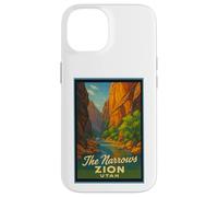 Poster rétro vintage The Narrows Utah UT Zion Coque pour iPhone 14