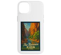 Poster rétro vintage The Narrows Utah UT Zion Coque pour iPhone 14 Plus