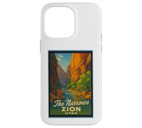 Poster rétro vintage The Narrows Utah UT Zion Coque pour iPhone 14 Pro Max