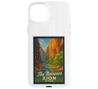 Poster rétro vintage The Narrows Utah UT Zion Coque pour iPhone 15 Plus