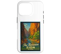 Poster rétro vintage The Narrows Utah UT Zion Coque pour iPhone 16 Pro