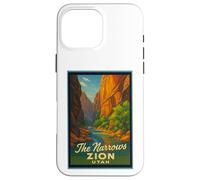 Poster rétro vintage The Narrows Utah UT Zion Coque pour iPhone 16 Pro Max