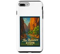 Poster rétro vintage The Narrows Utah UT Zion Coque pour iPhone 7 Plus/8 Plus