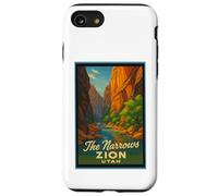 Poster rétro vintage The Narrows Utah UT Zion Coque pour iPhone SE (2020) / 7 / 8