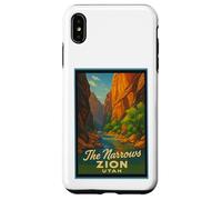 Poster rétro vintage The Narrows Utah UT Zion Coque pour iPhone XS Max