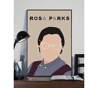 Poster Rosa Parks Portrait de Rosa Parks Rosa Parks - Poster féminisme Rosa Parks - Icône des droits civiles - Poster humoristique en métal - 20,3 x 30,5 cm