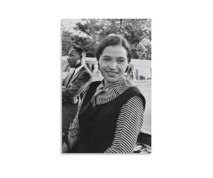 Poster Rosa Parks - Portraits - Impression sur toile - Décoration murale moderne - 20 x 30 cm