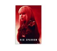 Poster rouge Sparrow Spy Thriller Minimaliste Vintage Movie Art mural Salon Famille Chambre à coucher Musique Affiche de dessin animé 40 x 60 cm Sans cadre
