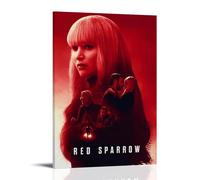 Poster rouge Sparrow Spy Thriller Minimaliste Vintage Movie Art mural Salon Famille Chambre à coucher Musique Affiche de film de dessin animé 40 x 60 cm Style cadre