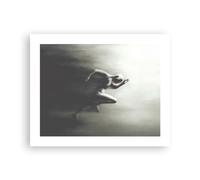 Poster sans Cadre 50x40 cm Affiche Noir et Blanc Personnes - 5485 - P2X | Sport En cours d'exécution Obscurité Poster Mural Moderne Décoratif Art Mural Impression d'Art Tableau Décoration ARTTOR