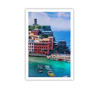 Poster sans Cadre 61x91 cm Affiche Architecture Paysages - 5015 - P2X | Couleurs Bâtiments Italie Poster Mural Moderne Décoratif Art Mural Impression d'Art Salon Chambre Cuisine ARTTOR