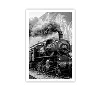 Poster sans Cadre 61x91 cm Affiche Noir et Blanc Autos - 4315 - P2X | Former ET Noir Poster Mural Moderne Décoratif Art Mural Impression d'Art Salon Chambre Cuisine Tableau Décoration ARTTOR