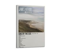 Poster Sins by The Sea de James Arthur - Décoration murale esthétique - Pour salon, chambre à coucher - 30 x 45 cm - Style cadre
