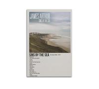 Poster Sins by The Sea de James Arthur - Décoration murale esthétique - Pour salon, chambre à coucher - 50 x 75 cm - Style sans cadre