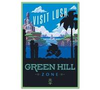 Grupo Erik - Poster Sonic The Hedgehog - visit lush green hill zone - Deco Maison, Decoration Murale, Affiche Décorative