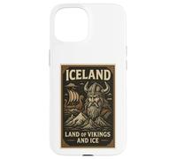 Poster Souvenir de Voyage Vintage des Vikings d'Islande Coque pour iPhone 15