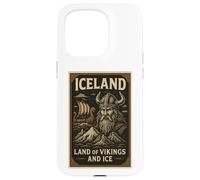 Poster Souvenir de Voyage Vintage des Vikings d'Islande Coque pour iPhone 15 Pro