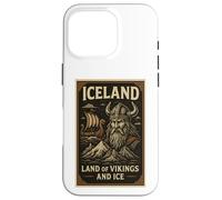 Poster Souvenir de Voyage Vintage des Vikings d'Islande Coque pour iPhone 16 Pro