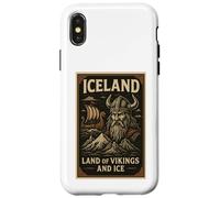 Poster Souvenir de Voyage Vintage des Vikings d'Islande Coque pour iPhone X/XS