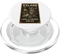Poster Souvenir de Voyage Vintage des Vikings d'Islande PopSockets PopGrip pour MagSafe