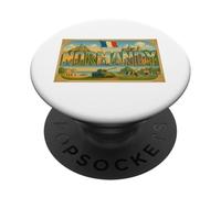 Poster Souvenir de Voyage Vintage Normandie France Art Graphique PopSockets PopGrip Adhésif
