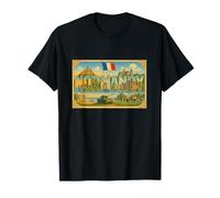 Poster Souvenir de Voyage Vintage Normandie France Art Graphique T-Shirt