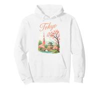 Poster Souvenir du Japon du Mont Fuji de Tokyo en Fleurs de Cerisier Sweat à Capuche