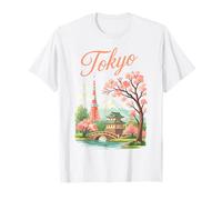 Poster Souvenir du Japon du Mont Fuji de Tokyo en Fleurs de Cerisier T-Shirt