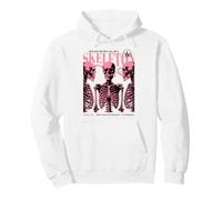 Poster Squelette Anatomie Rose Gothique drôle Sarcastique Demi-Teinte Sweat à Capuche