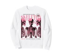 Poster Squelette Anatomie Rose Gothique drôle Sarcastique Demi-Teinte Sweatshirt