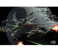 Poster Star Wars Étoile de la mort et x-Wings : Espace bataille - Taille 61 x 91,5 cm - Maxi Poster (ohne Rahmen)